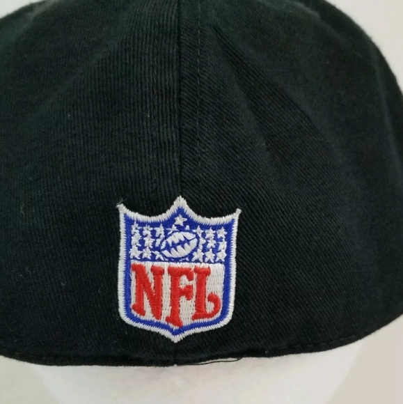 Oakland Raiders NFL Reebok L Black Fitted Ball Cap - Picture 8 of 13